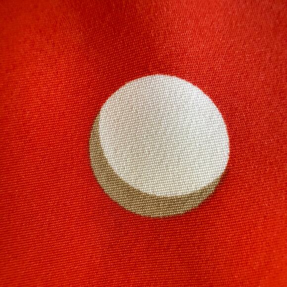 Dress Barn Skater Dress SZ 10 Orange Ivory Polka Dots Minnie Rockabilly Pinup - Picture 4 of 9